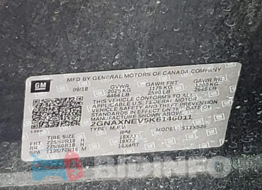 2GNAXNEV5K6146011 Photo# 12