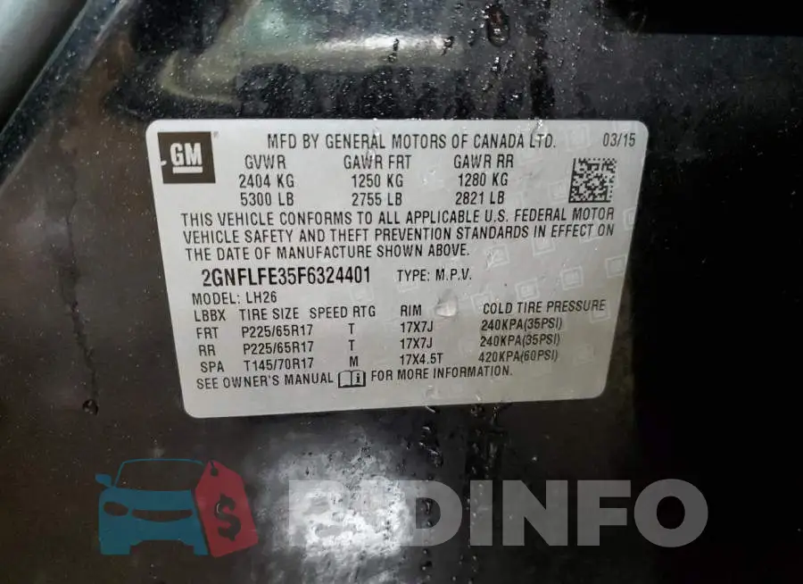 2GNFLFE35F6324401 Photo# 12