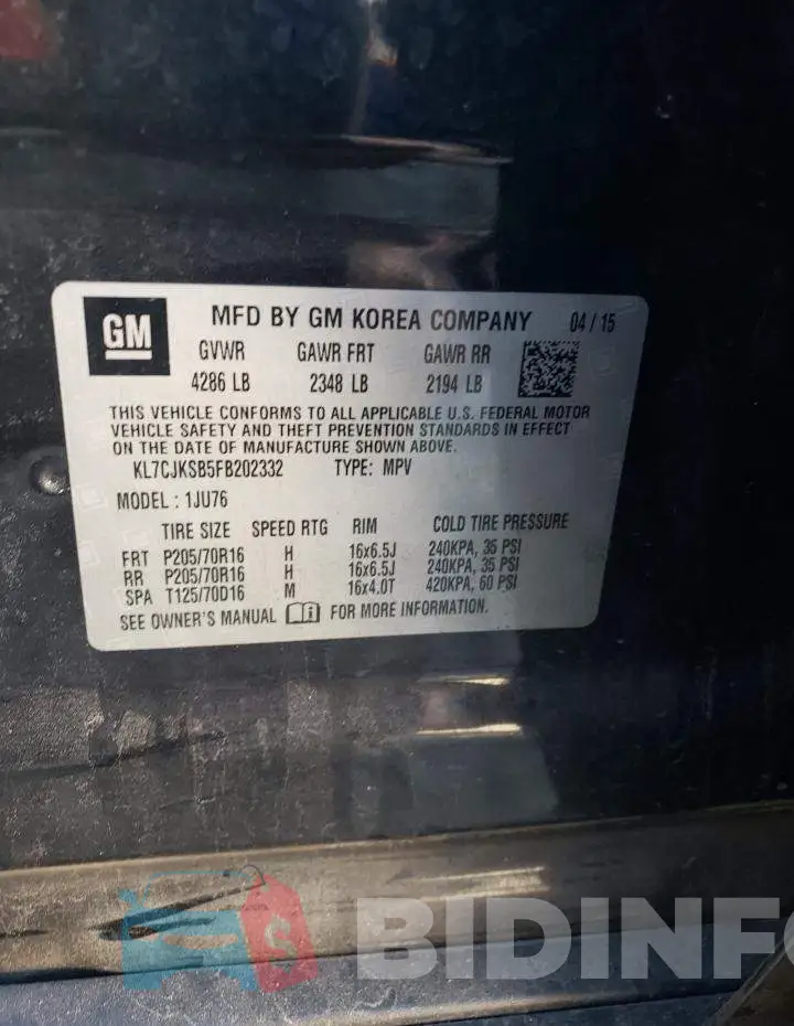 KL7CJKSB5FB202332 Photo# 13