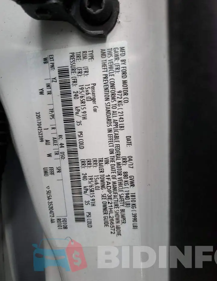 1FADP3E21HL266572 Photo# 12