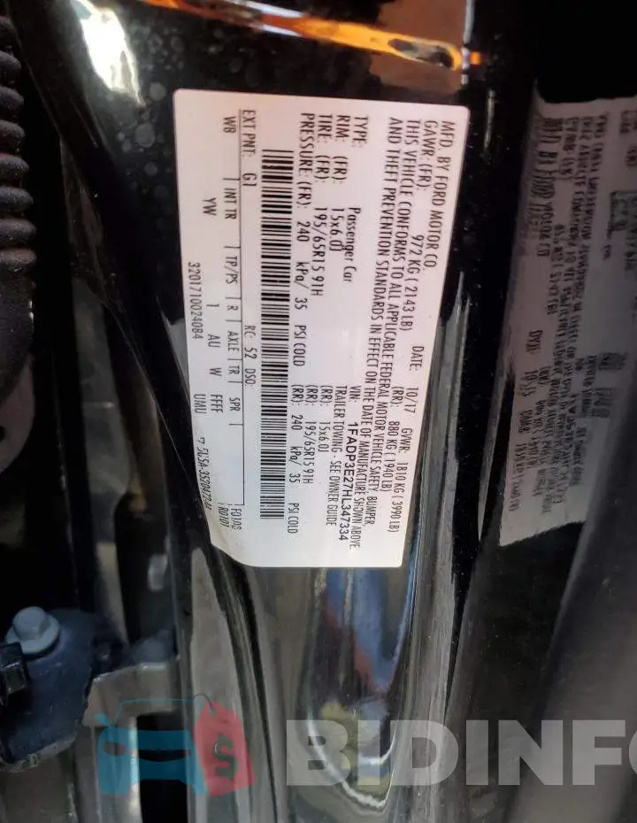 1FADP3E27HL347334 Photo# 13