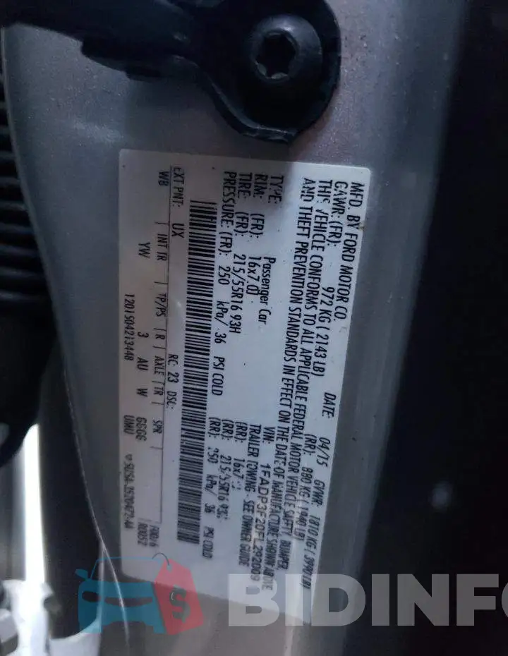 1FADP3F20FL292009 Photo# 12