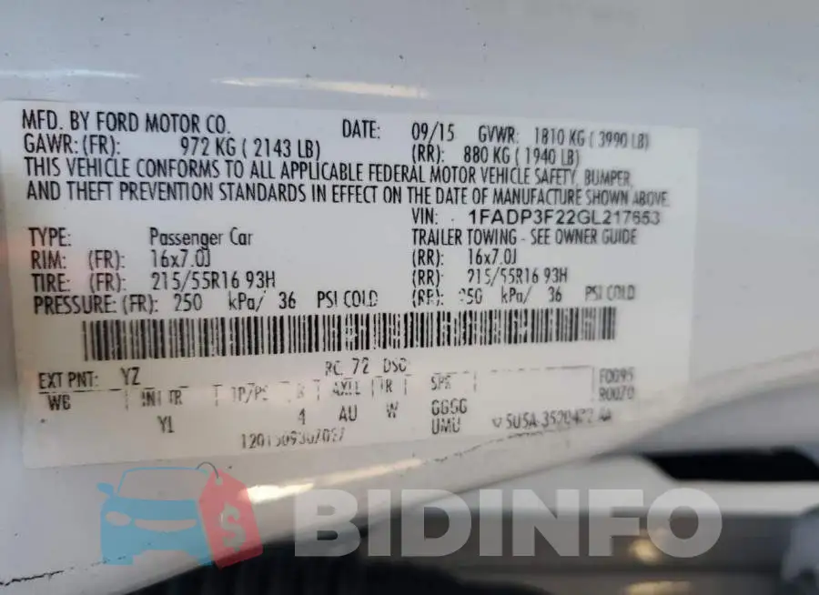 1FADP3F22GL217653 Photo# 12