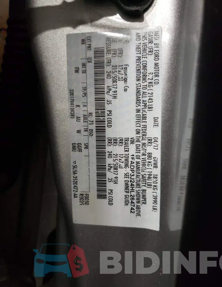 1FADP3J24HL264742 Photo# 12