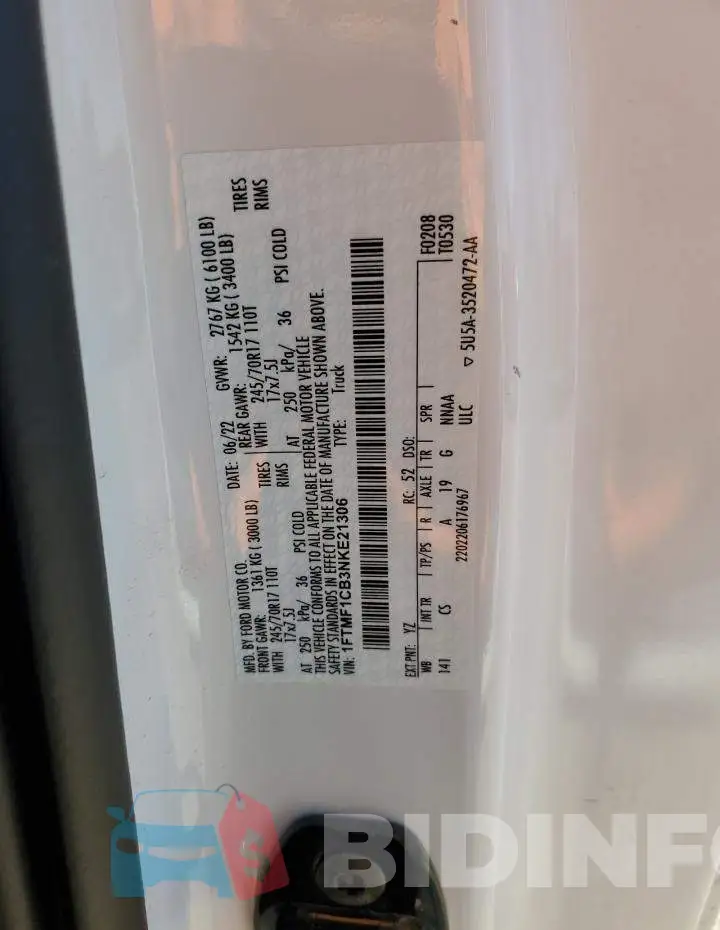 1FTMF1CB3NKE21306 Photo# 13