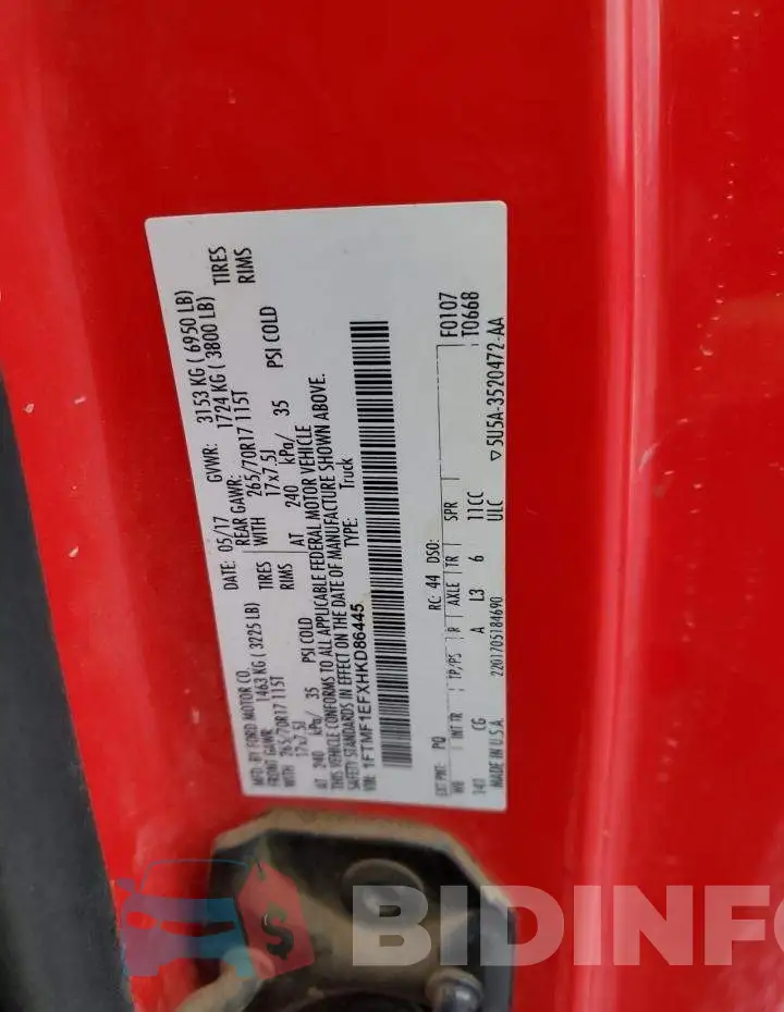 1FTMF1EFXHKD86445 Photo# 12
