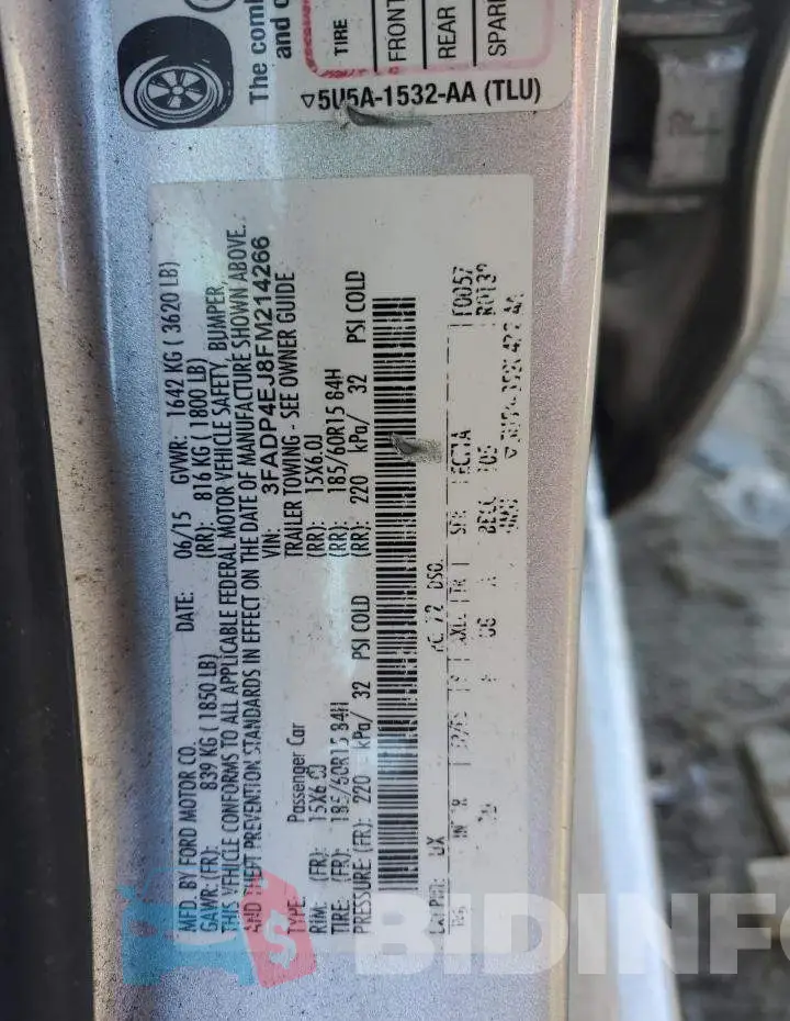 3FADP4EJ8FM214266 Photo# 12