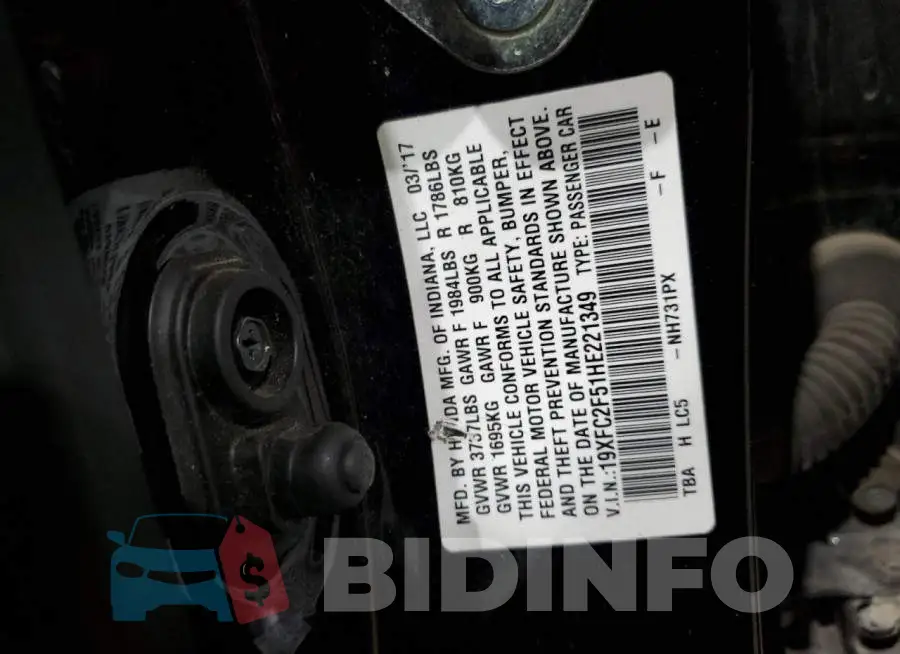 19XFC2F51HE221349 Photo# 13