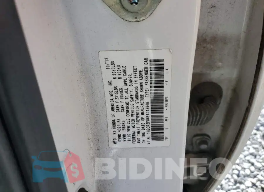 1HGCR2F86EA048648 Photo# 12