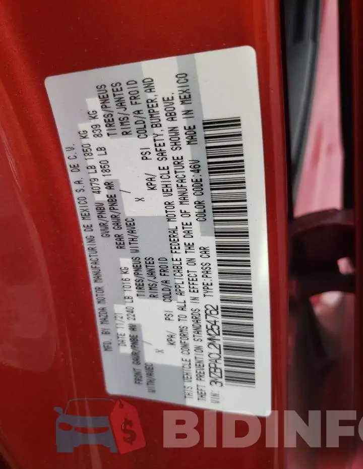 3MZBPACL2MM254762 Photo# 12