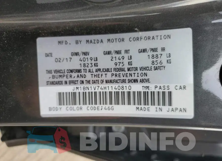 JM1BN1V74H1140810 Photo# 12