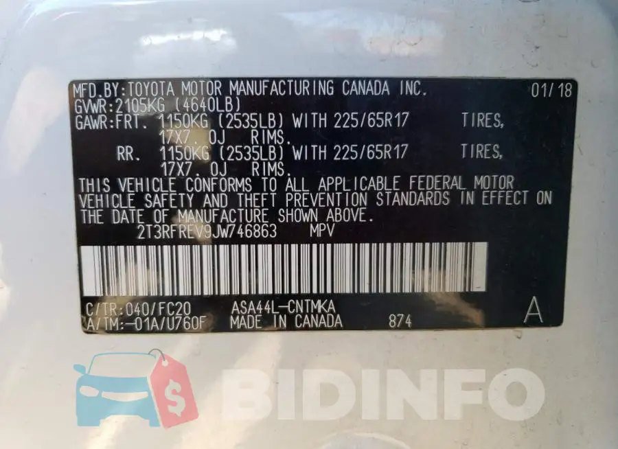 2T3RFREV9JW746863 Photo# 12