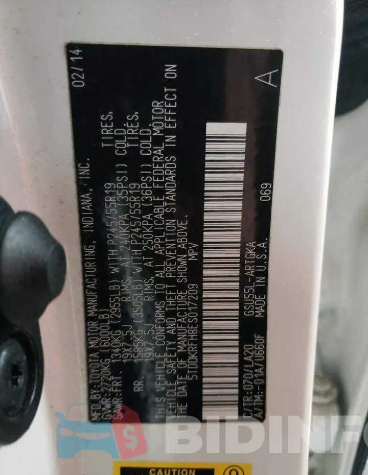 5TDDKRFH8ES017209 Photo# 12