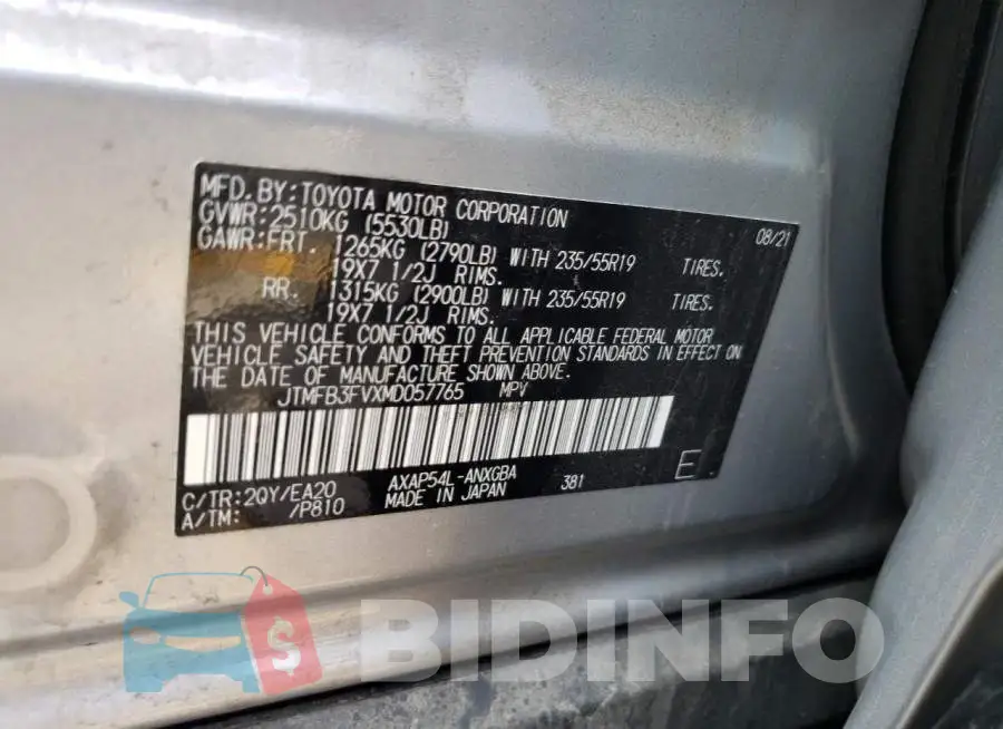 JTMFB3FVXMD057765 Photo# 14