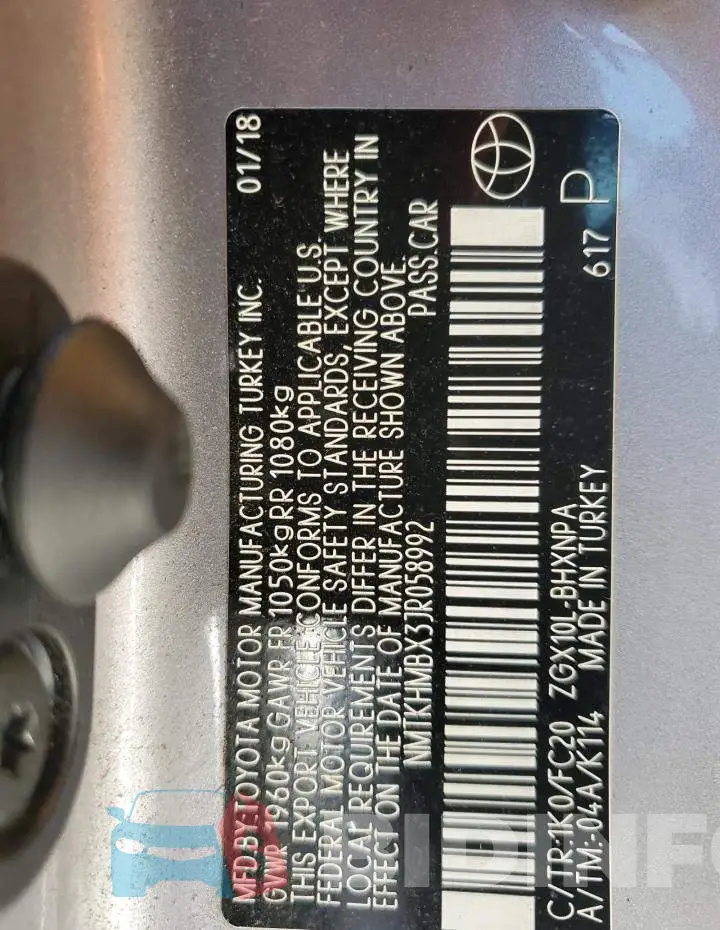 NMTKHMBX3JR058992 Photo# 12