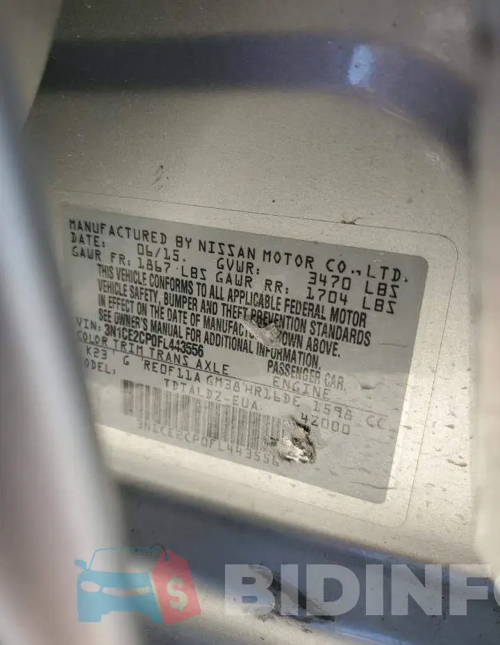 3N1CE2CP0FL443556 Photo# 12