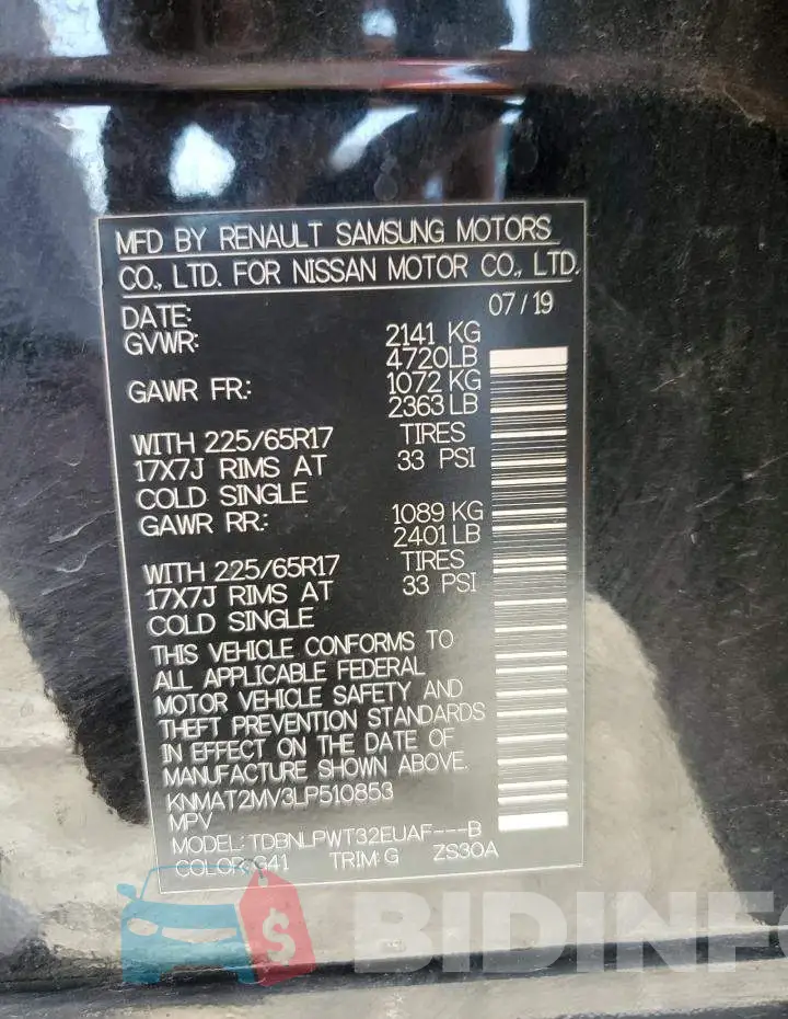 KNMAT2MV3LP510853 Photo# 12
