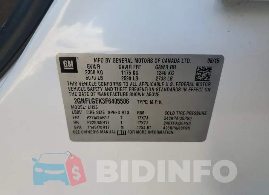 2GNFLGEK3F6405586 Photo# 12
