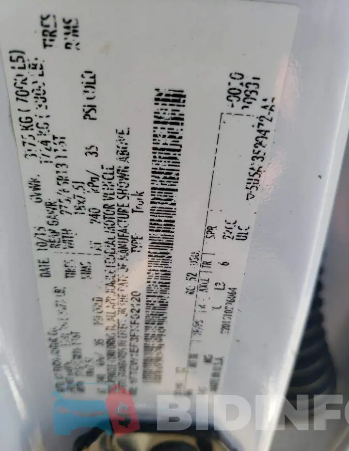 1FTEW1EF3FKF02120 Photo# 12