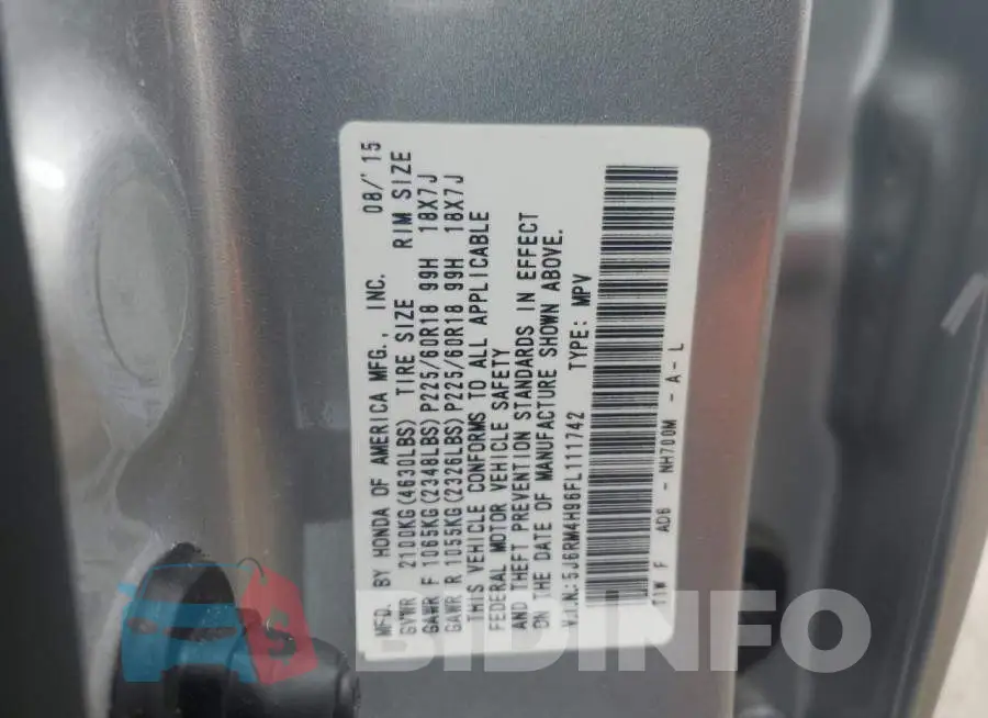 5J6RM4H96FL111742 Photo# 14