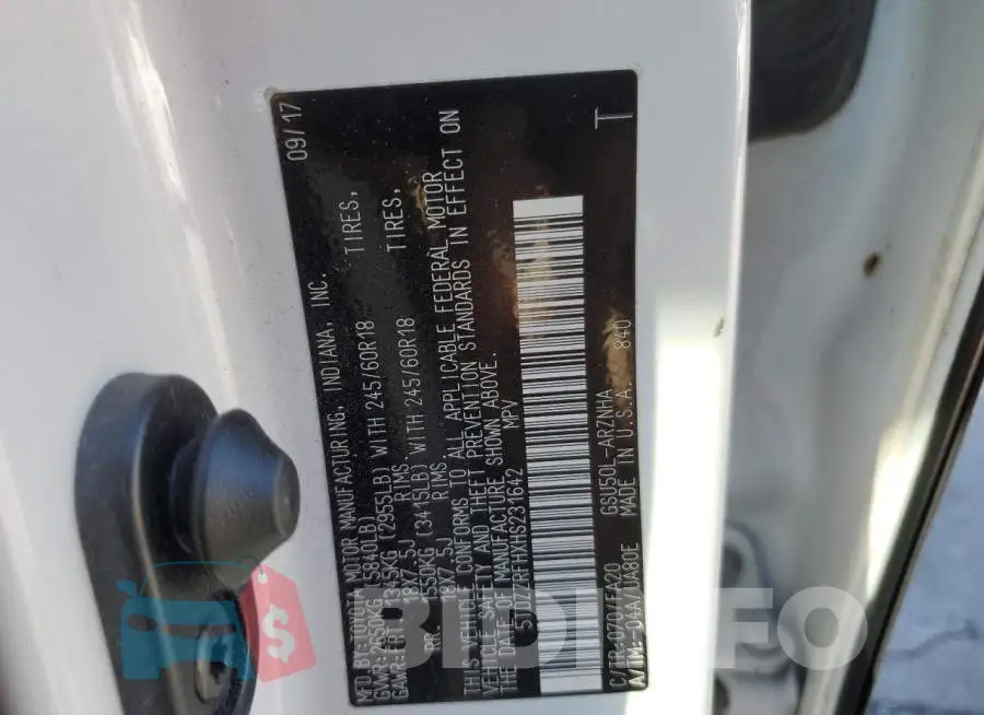 5TDZZRFHXHS231642 Photo# 12