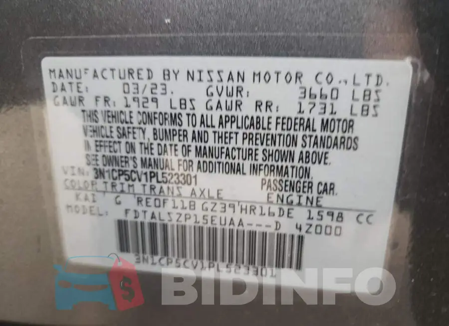 3N1CP5CV1PL523301 Photo# 13