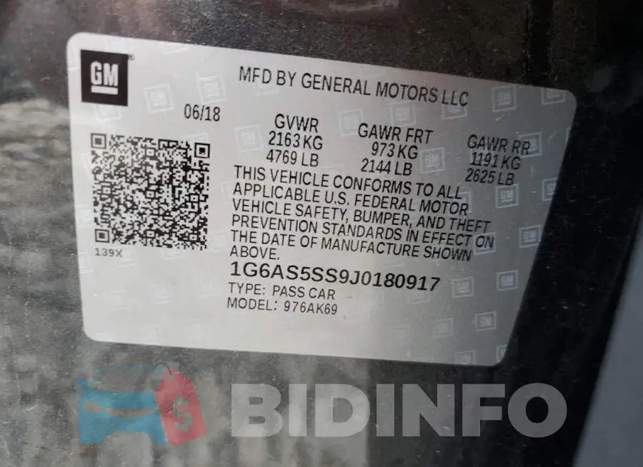 1G6AS5SS9J0180917 Photo# 12