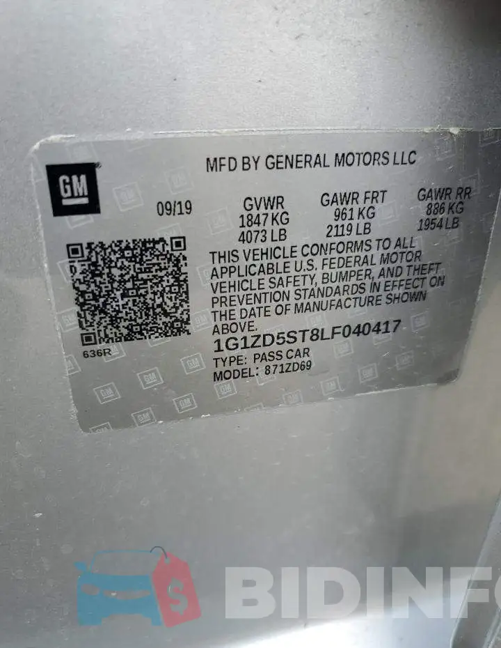 1G1ZD5ST8LF040417 Photo# 12