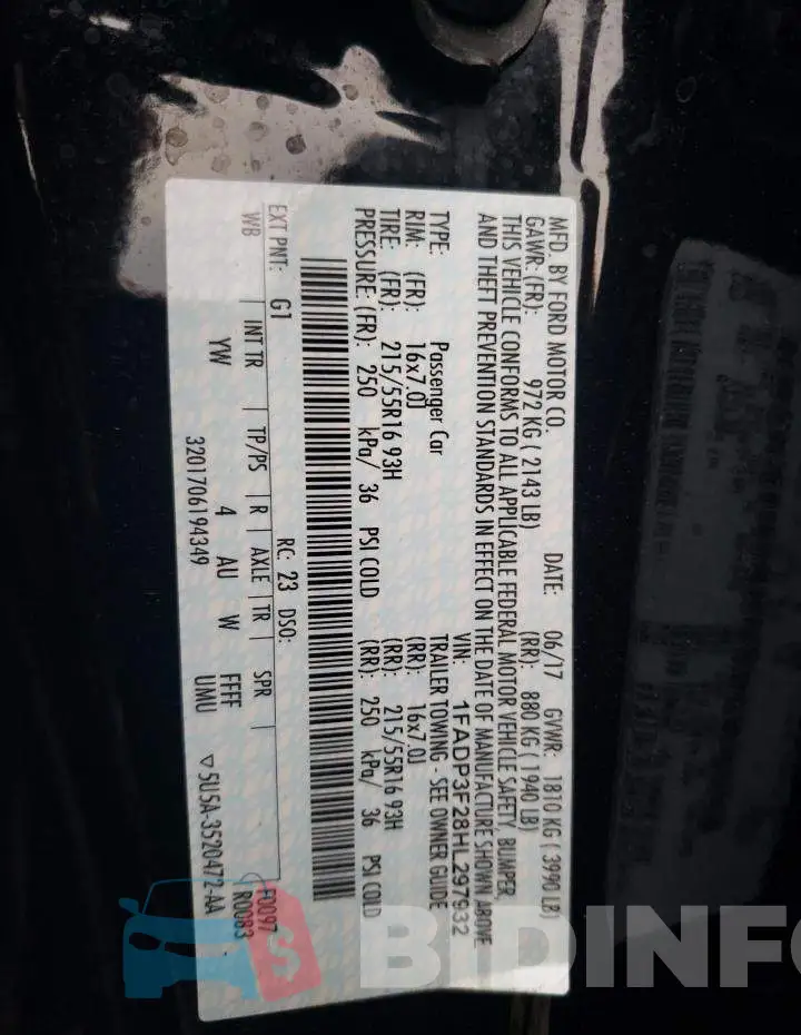 1FADP3F28HL297932 Photo# 12