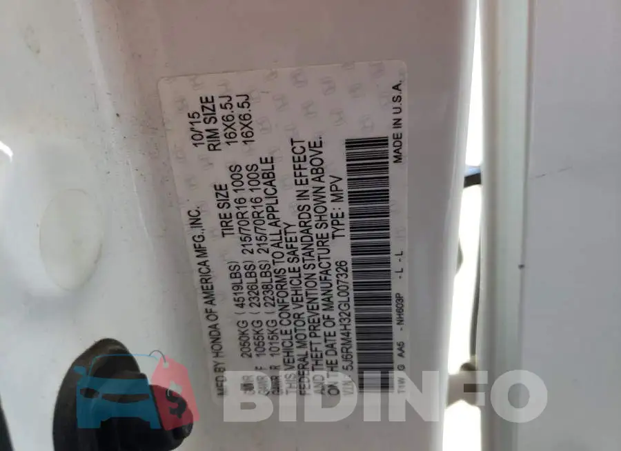 5J6RM4H32GL007326 Photo# 12