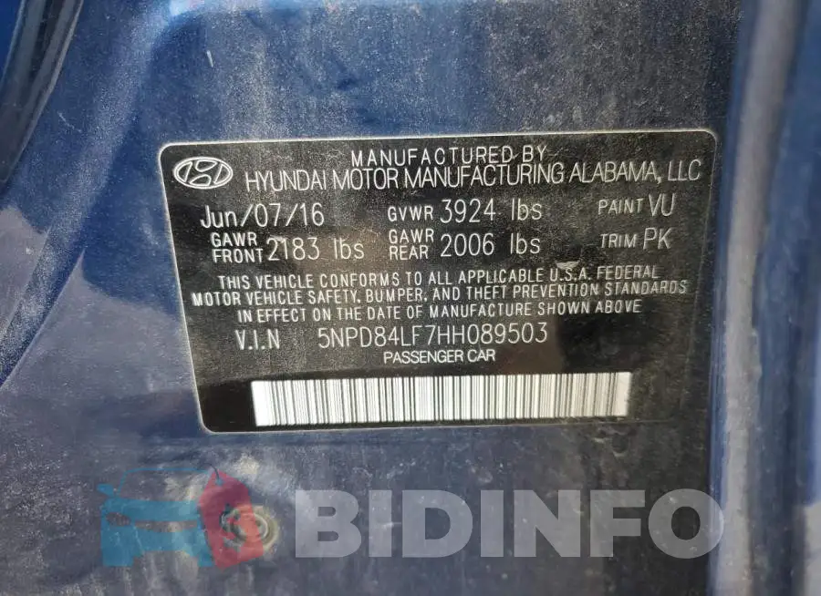5NPD84LF7HH089503 Photo# 12