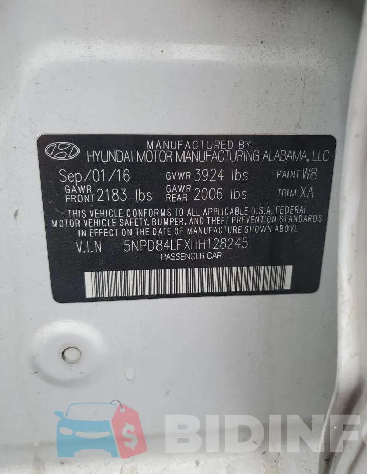 5NPD84LFXHH128245 Photo# 12