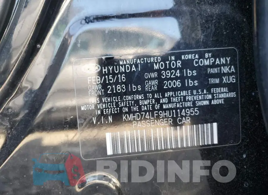 KMHD74LF9HU114955 Photo# 12