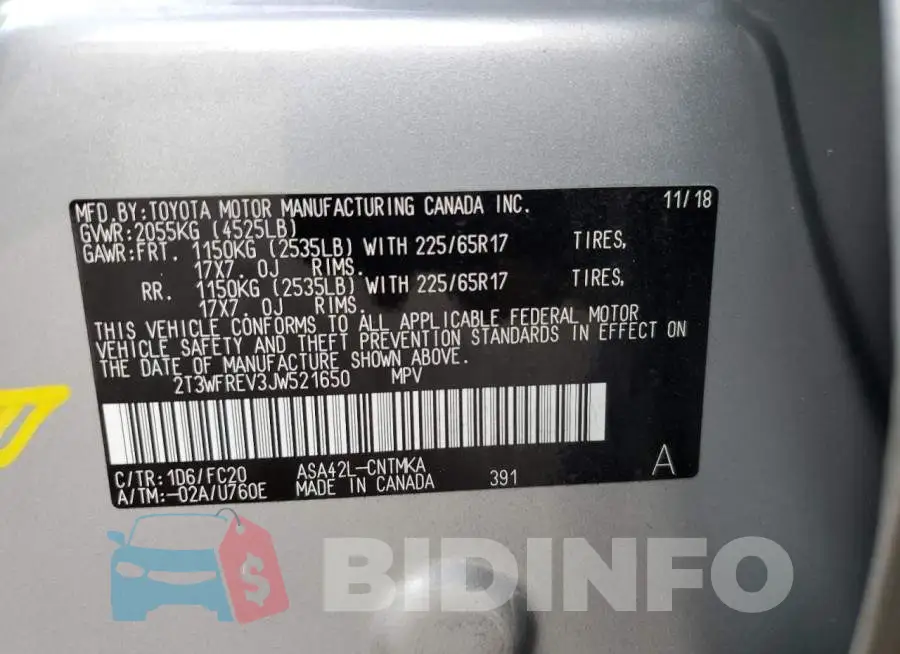 2T3WFREV3JW521650 Photo# 13