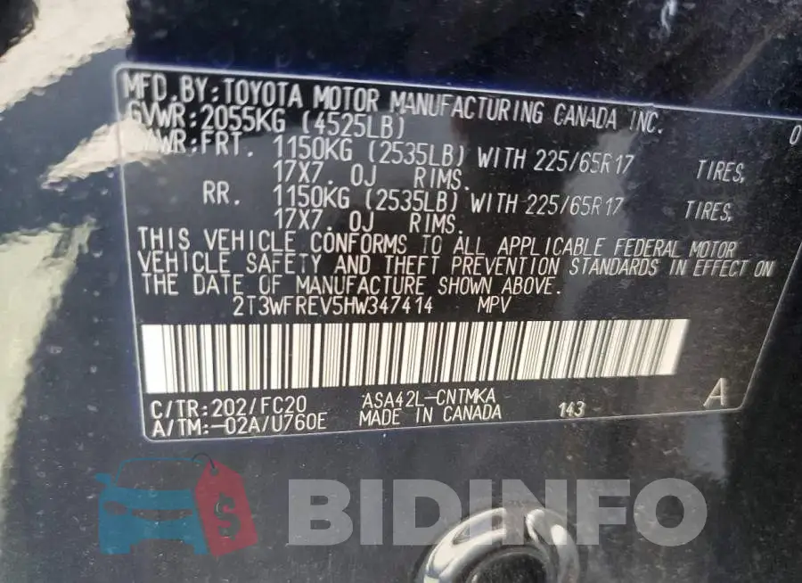 2T3WFREV5HW347414 Photo# 13