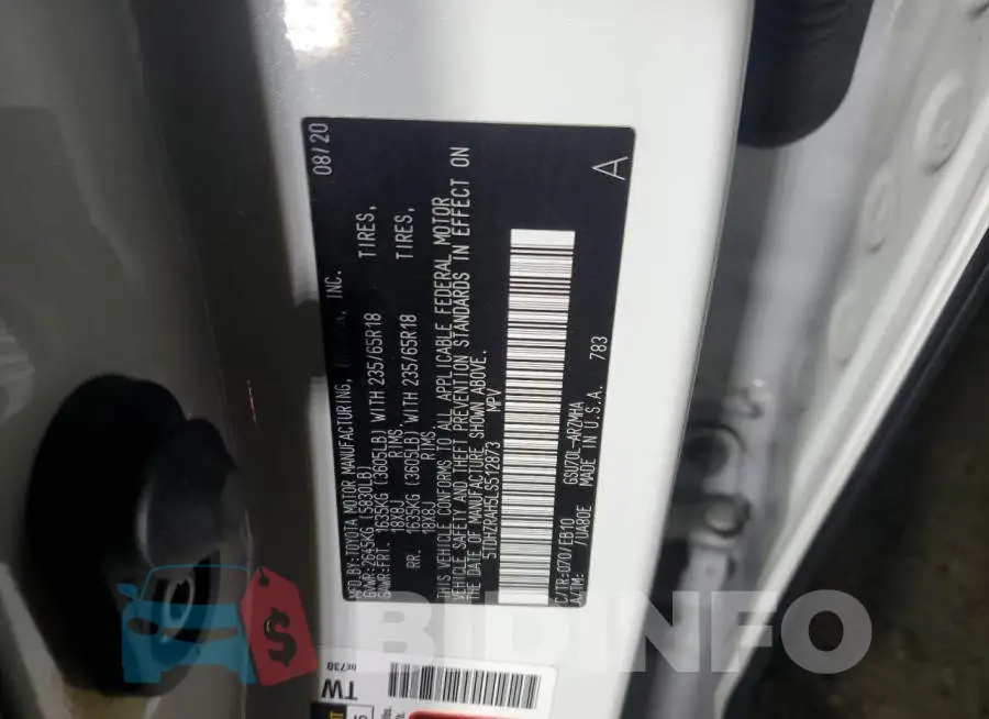 5TDHZRAH5LS512873 Photo# 13