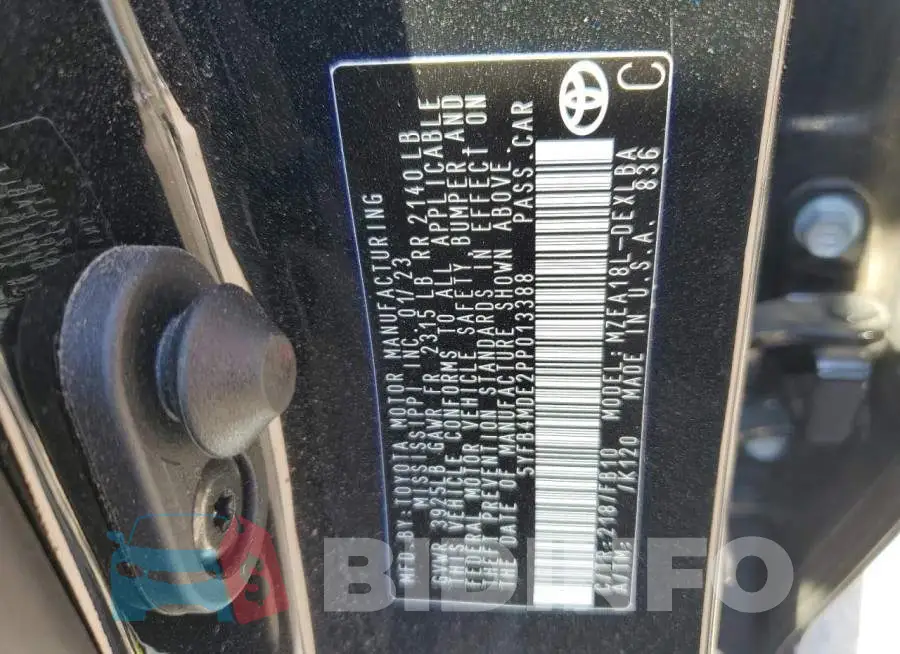 5YFB4MDE2PP013388 Photo# 12