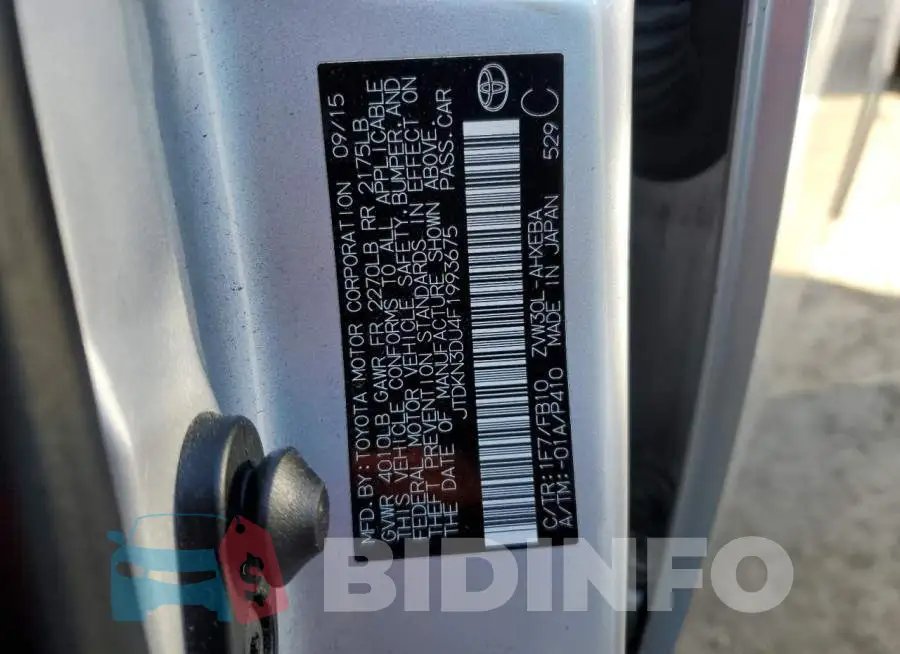 JTDKN3DU4F1993675 Photo# 12