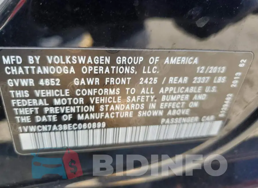 1VWCN7A38EC060899 Photo# 12
