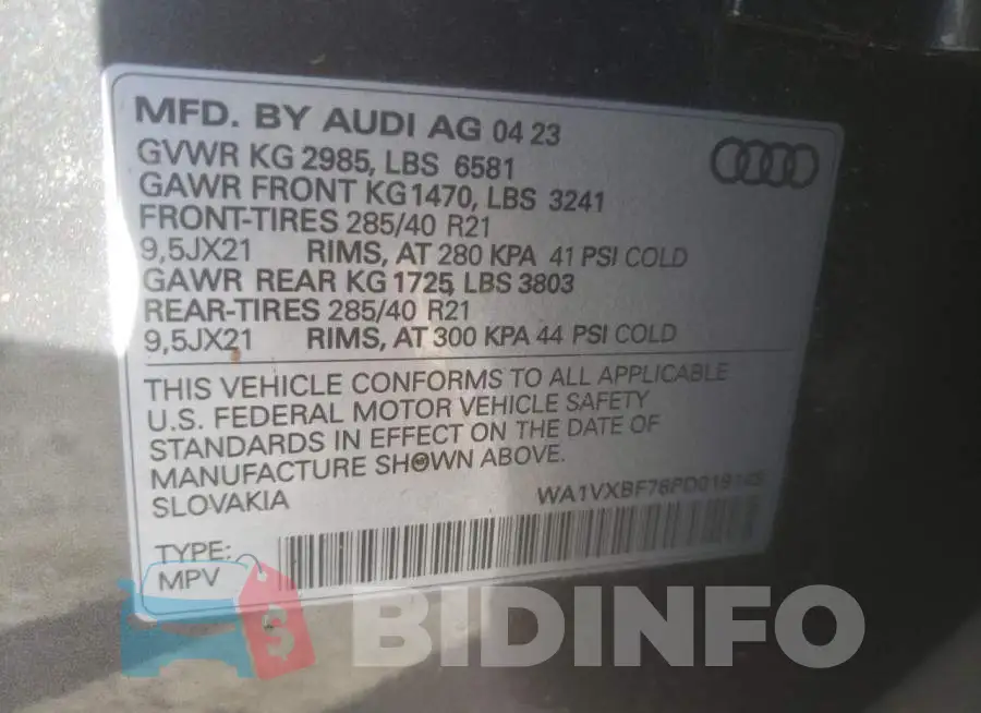 WA1VXBF78PD019149 Photo# 12