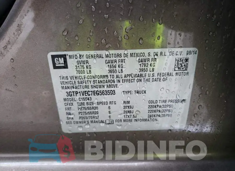 3GTP1VEC7EG563593 Photo# 12
