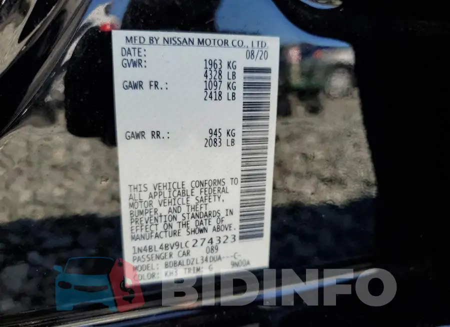 1N4BL4BV9LC274323 Photo# 12