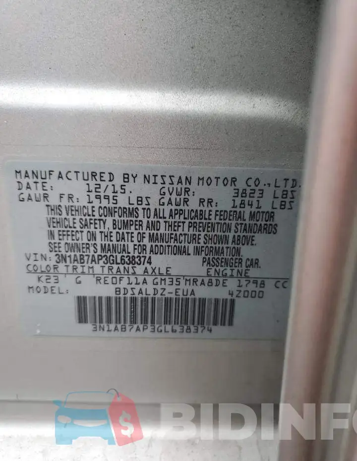 3N1AB7AP3GL638374 Photo# 12