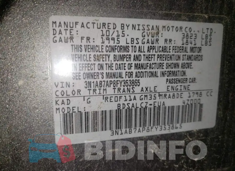 3N1AB7AP8FY353865 Photo# 12