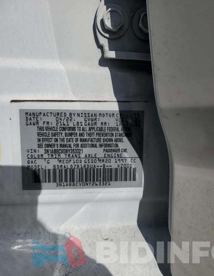 3N1AB8CV0NY263321 Photo# 12
