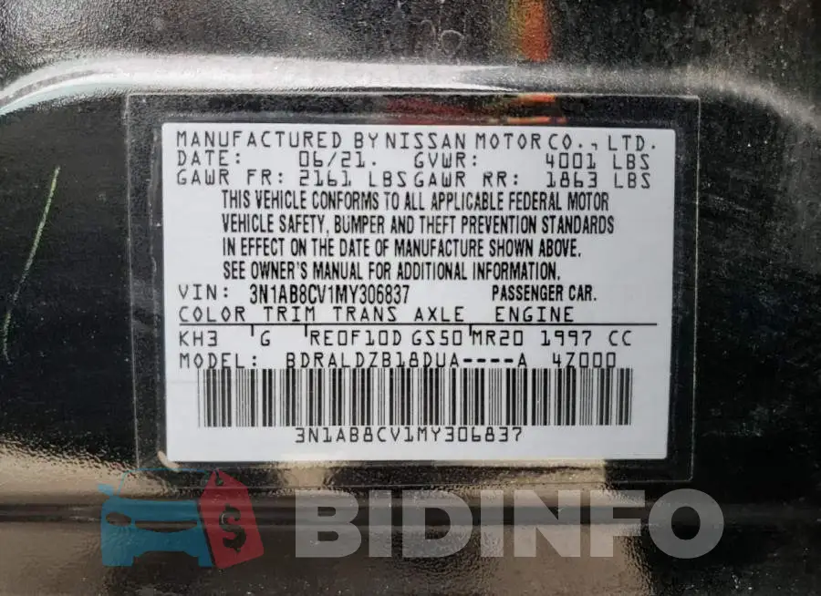3N1AB8CV1MY306837 Photo# 12