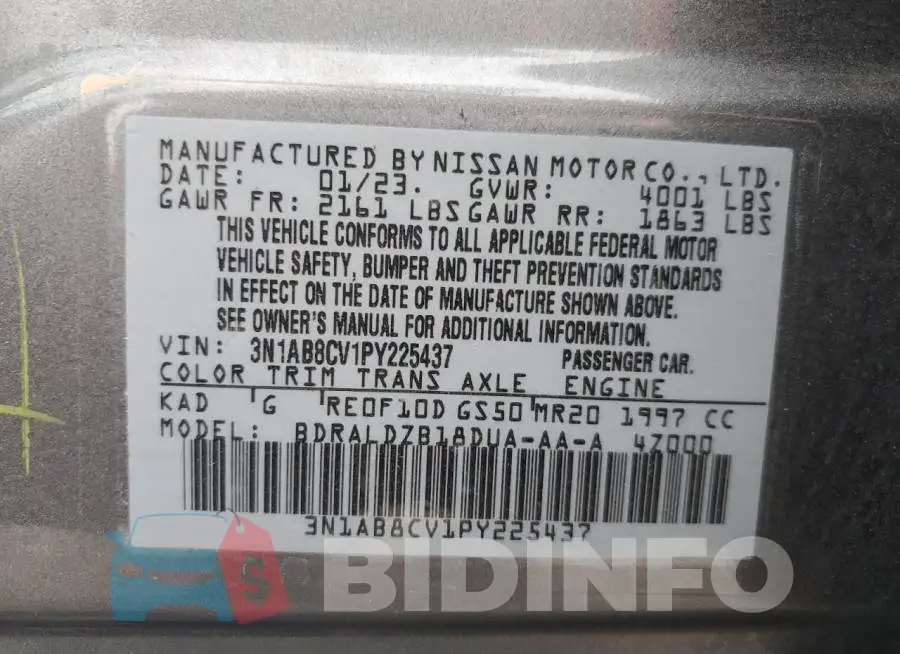 3N1AB8CV1PY225437 Photo# 12