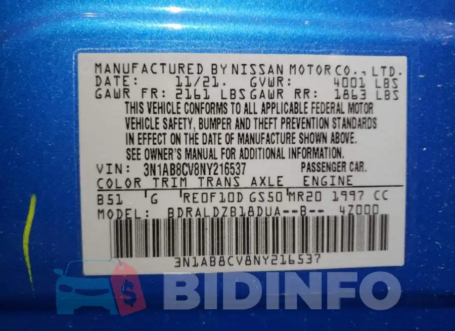 3N1AB8CV8NY216537 Photo# 12
