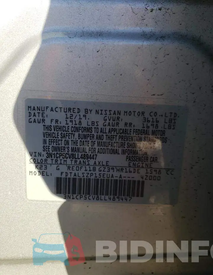 3N1CP5CV8LL489447 Photo# 13