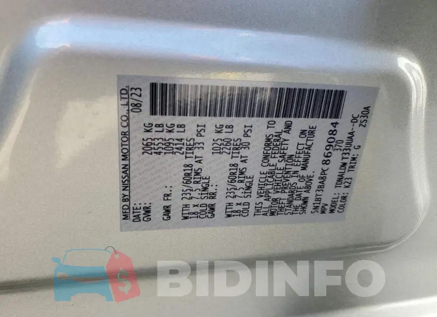 5N1BT3BA8PC869084 Photo# 13